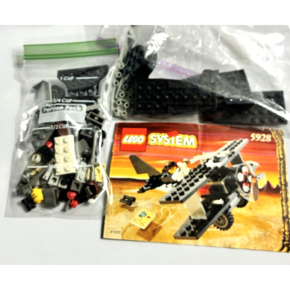 LEGO Adventurers 5928 Bi Wing Baron Airplane 100% Complete 1998 w Manual Vintage